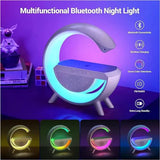 The G-Shaped Lamp With Wireless Charging and Bluetooth Speaker